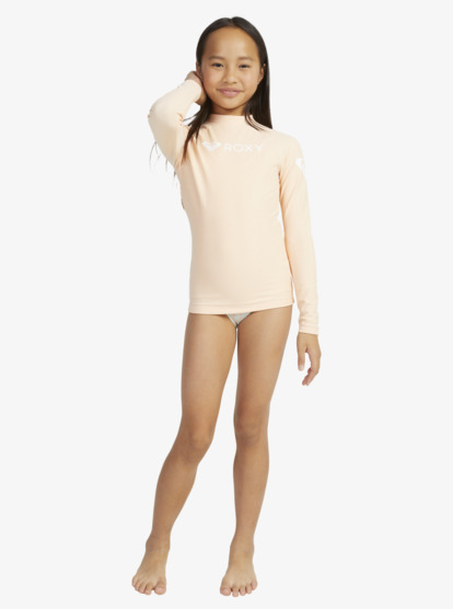 1 Girls 6-16 Heater Long Sleeve UPF 50 Surf T-Shirt Pink ERGWR03378 Roxy