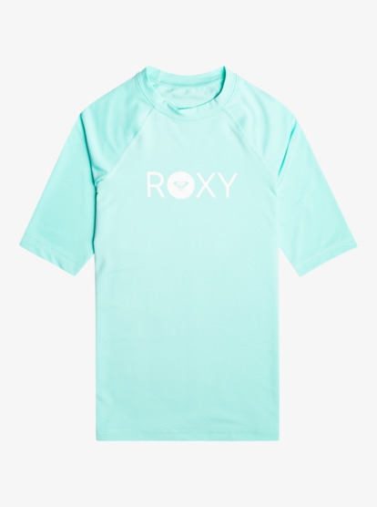 0 Girls 6-16 Essential Short Sleeve UPF 50 Surf T-Shirt Blue ERGWR03383 Roxy