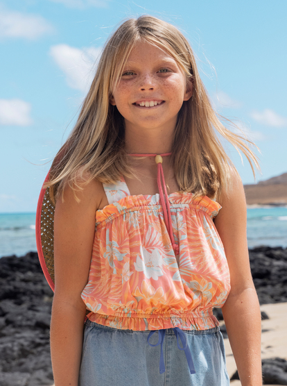 0 Girl's 4-16 Dancing In The Wind Crop Tank Top Pink ERGWT03100 Roxy