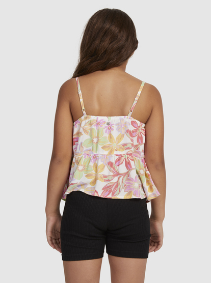 2 Girl's 4-16 Good Old Days Strappy Tank Top White ERGWT03109 Roxy