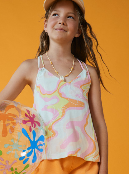 3 Good Influence - Vest Top for Girls 4-16 Vert ERGWT03113 Roxy