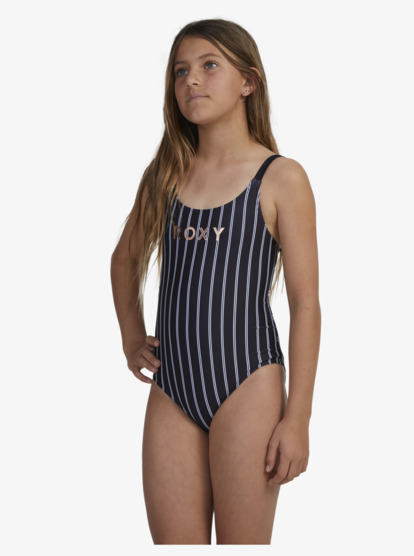 2 Girls 6-16 Swim For Good Time One-Piece Swimsuit Black ERGX103142 Roxy