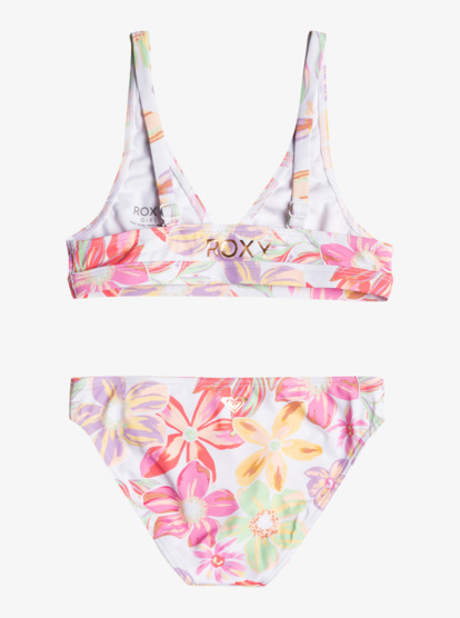 1 Tropical Time - Ensemble de bikini allongé pour Filles 7-16 ans Blanc ERGX203492 Roxy