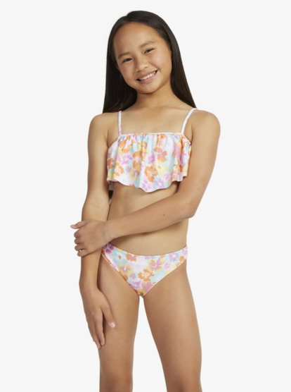 0 Girls 7-16 Floraya Flutter Two-Piece Bikini Set Orange ERGX203539 Roxy