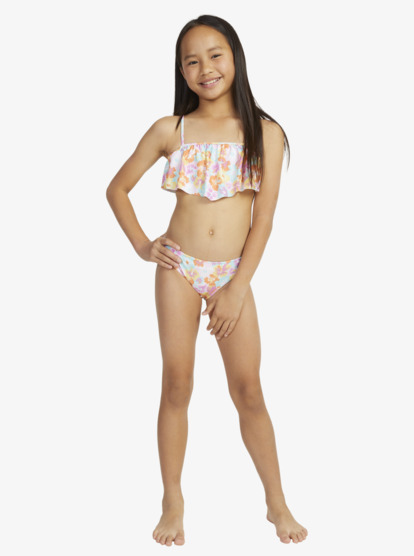 1 Girls 7-16 Floraya Flutter Two-Piece Bikini Set Orange ERGX203539 Roxy