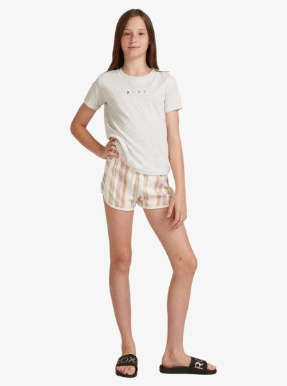 2 Surfing In Rythm - Boyfriend T-Shirt for Girls 4-16 White ERGZT03649 Roxy