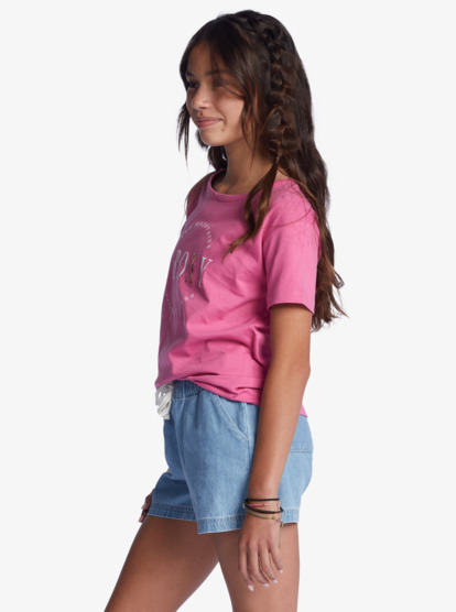 1 Girl's 4-16 Day And Night Short Sleeve T-Shirt Pink ERGZT03846 Roxy