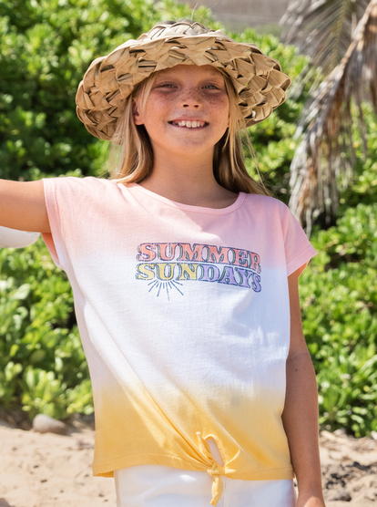0 Girl's 4-16 Fly Like A Bird Peach Dip-Dye T-Shirt Pink ERGZT03892 Roxy
