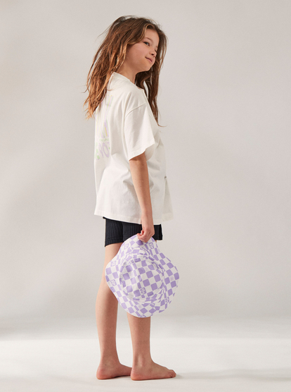 1 Gone To California - Oversized T-shirt voor Meisjes 10-16 White ERGZT03958 Roxy