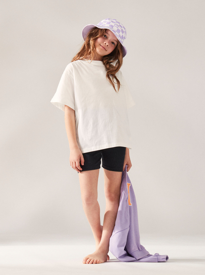4 Gone To California - Oversized T-shirt voor Meisjes 10-16 White ERGZT03958 Roxy