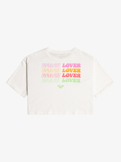 9 Call You Mine - Boxy Oversized T-Shirt for Girls 4-16 White ERGZT03972 Roxy