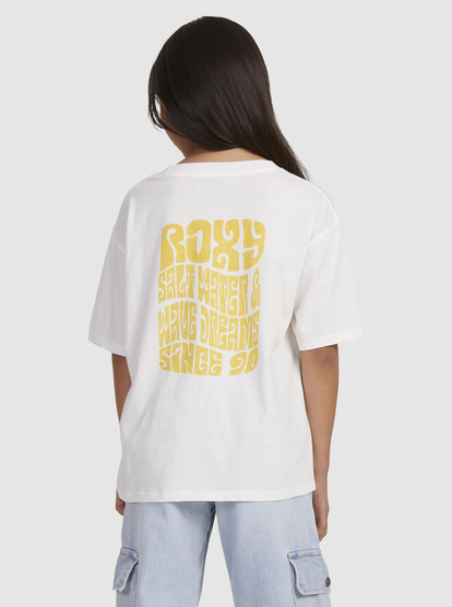 7 Gone To California A - T-Shirt for Girls (10-16 years) White ERGZT04000 Roxy