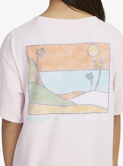 4 Girls 4-16 Gone To California Oversized T-Shirt Pink ERGZT04020 Roxy