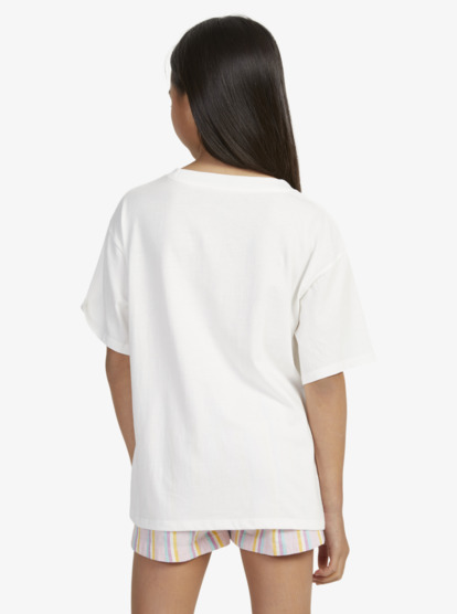 7 Girls 4-16 Gone To California Oversized T-Shirt White ERGZT04021 Roxy