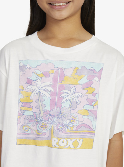 9 Girls 4-16 Gone To California Oversized T-Shirt White ERGZT04021 Roxy