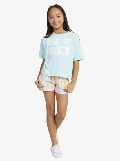 11 Girls 4-16 Sun For All Seasons T-Shirt Blue ERGZT04022 Roxy