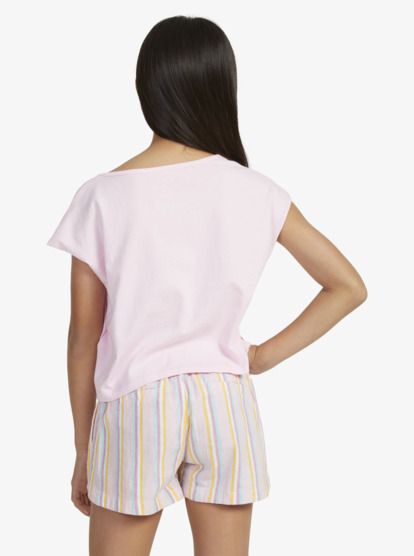 2 Girls 4-16 Cooler Than You Cropped T-Shirt Pink ERGZT04024 Roxy