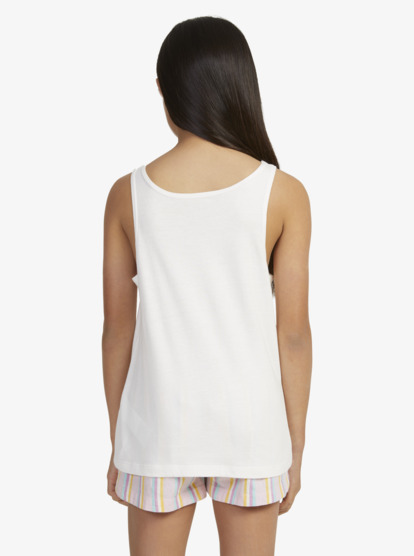 2 Girls 4-16 Following The Sun Relaxed Vest Top White ERGZT04025 Roxy