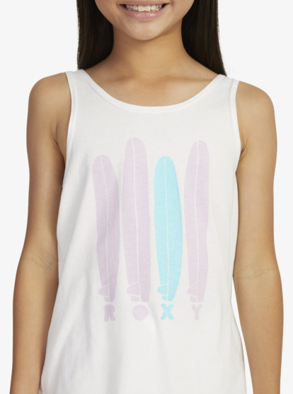4 Girls 4-16 Following The Sun Relaxed Vest Top White ERGZT04025 Roxy