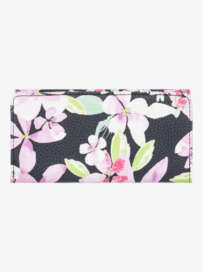 4 Womens Hazy Daze Tri-Fold Wallet Black ERJAA04242 Roxy