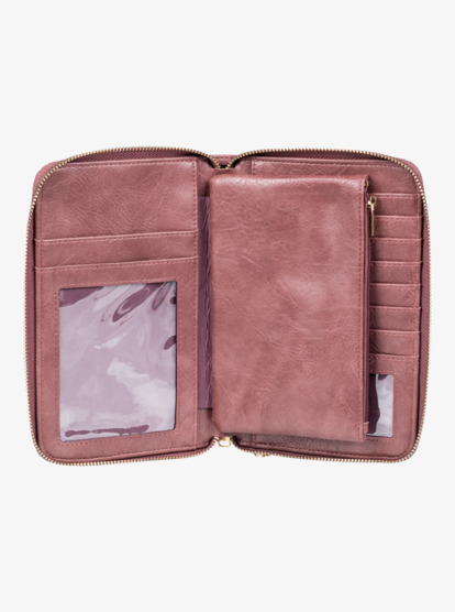 1 Womens Magic Happens Zip-Around Wallet Pink ERJAA04246 Roxy
