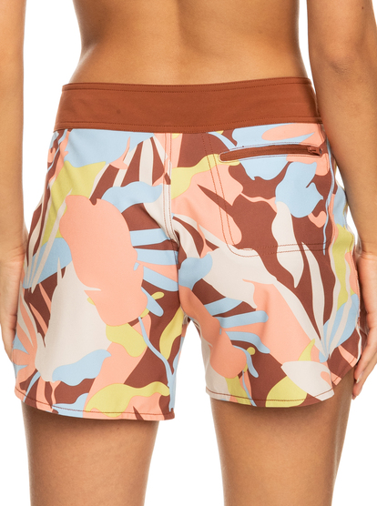 4 Novelty Zip-Pocket 5" Boardshorts Brown ERJBS03225 Roxy