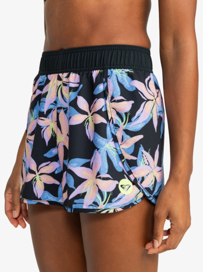 2 Womens New Active Swim Shorts Black ERJBS03278 Roxy