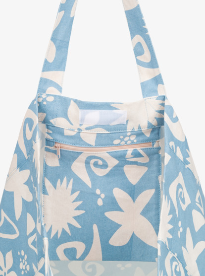 5 Womens Anti Bad Vibes Printed 24L Large Tote Bag Blue ERJBT03344 Roxy