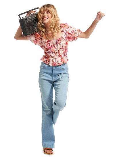 10 Final Wave High Flared Jeans Blue ERJDP03294 Roxy