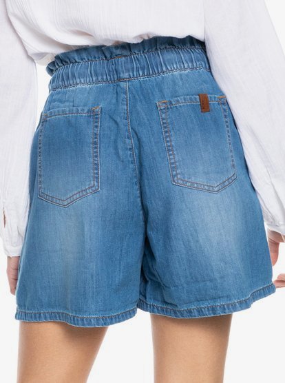 Womens Violet Light Denim Shorts 