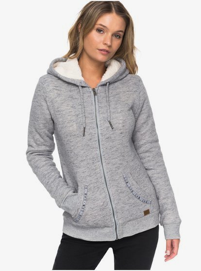 Roxy Womens Trippin Sherpa Zip Up Fleece Sweatshirt