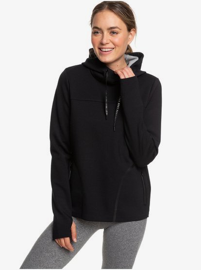 womens black sports hoodie