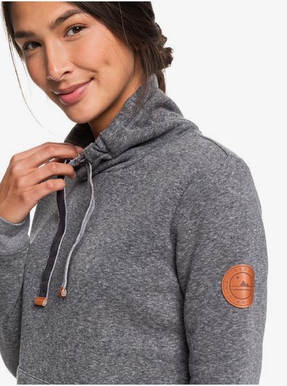 Gray funnel shop neck sweatshirt