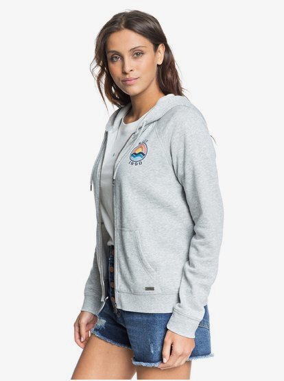 Roxy Womens Wait for Waves A Zip-Up Hoodie Erjft04246
