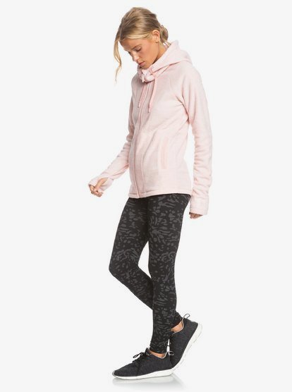 4 Electric Feeling - Polarfleece-Kapuzenpulli mit Reißverschluss für Frauen Rosa ERJFT04259 Roxy