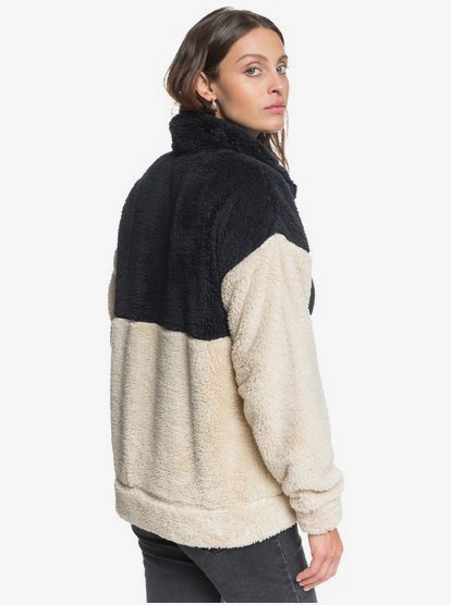 Hollister colorblock 2025 sherpa jacket