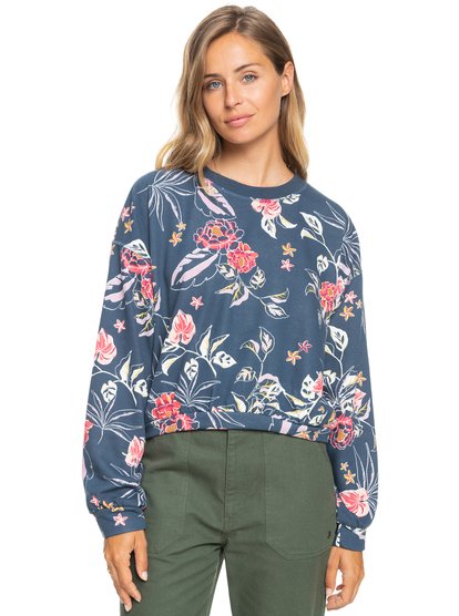 1 Off To The Beach Fleece Top Blue ERJFT04464 Roxy