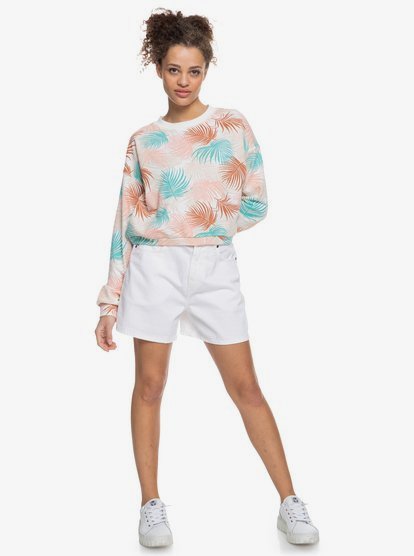3 Off To The Beach Fleece Top White ERJFT04464 Roxy