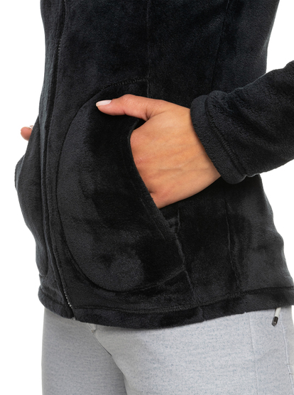 3 Tundra Zip-Up Fleece Black ERJFT04556 Roxy