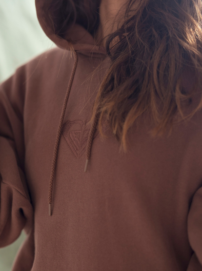 3 Womens Kelia Fly Girl Fleece Hoodie Brown ERJFT04567 Roxy