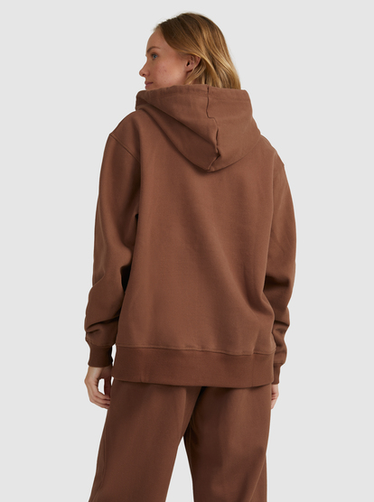 6 Womens Kelia Fly Girl Fleece Hoodie Brown ERJFT04567 Roxy