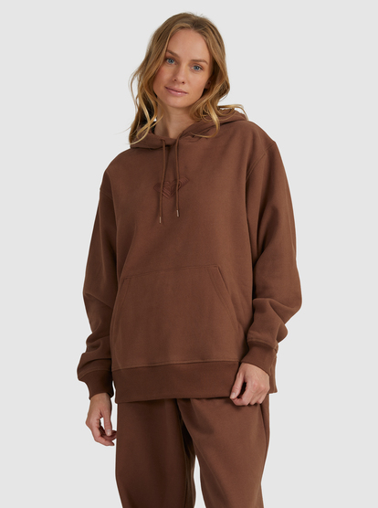 5 Womens Kelia Fly Girl Fleece Hoodie Brown ERJFT04567 Roxy
