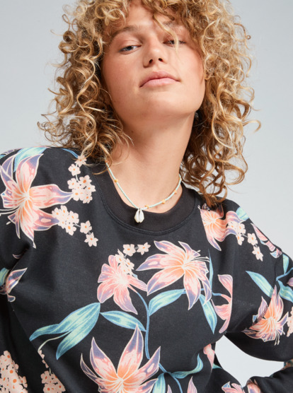 2 Off To The Beach 2022 - Sweat pour Femme Noir ERJFT04595 Roxy