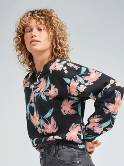 1 Off To The Beach 2022 - Sweat pour Femme Noir ERJFT04595 Roxy