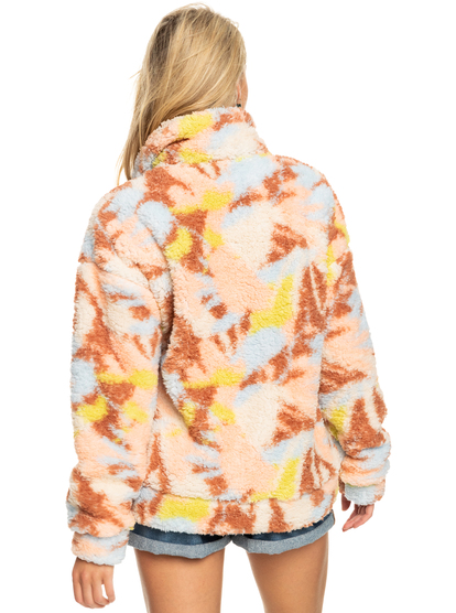 13 Bonfire On The Beach Half-Zip Pullover Fleece Brown ERJFT04638 Roxy
