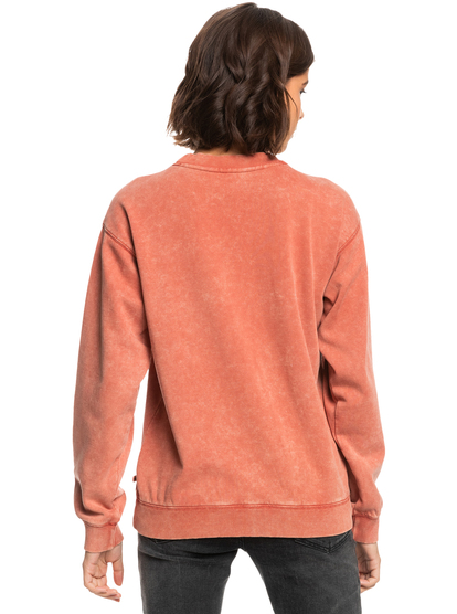 6 True Story Crew-Neck Sweatshirt Pink ERJFT04645 Roxy