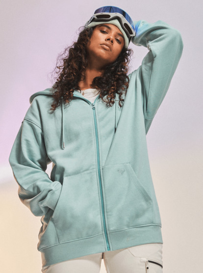 0 Essential Energy - Sweat à capuche zippé pour Femme Bleu ERJFT04690 Roxy