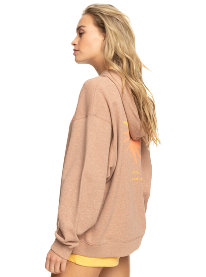 1 Lights Out - Sweatshirt com capuz para Mulher Marrom ERJFT04696 Roxy