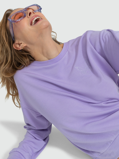 3 Surfing By Moonlight - Sweat à manches longues pour Femme Violet ERJFT04724 Roxy
