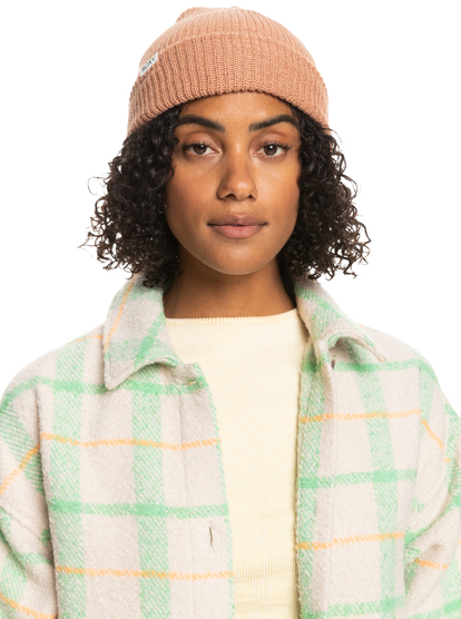 5 Womens Island Fox Knitted Beanie Brown ERJHA04125 Roxy